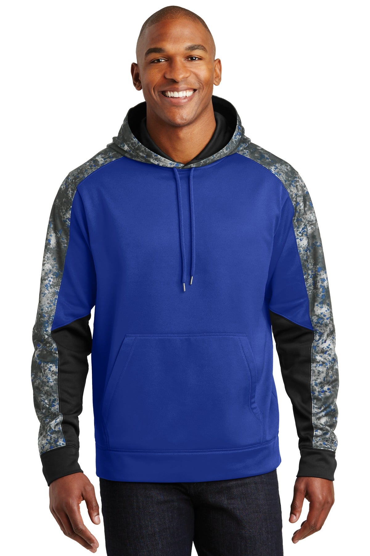 Sport-Tek ®  Sport-Wick ®  Mineral Freeze Fleece Colorblock Hooded Pullover. ST231