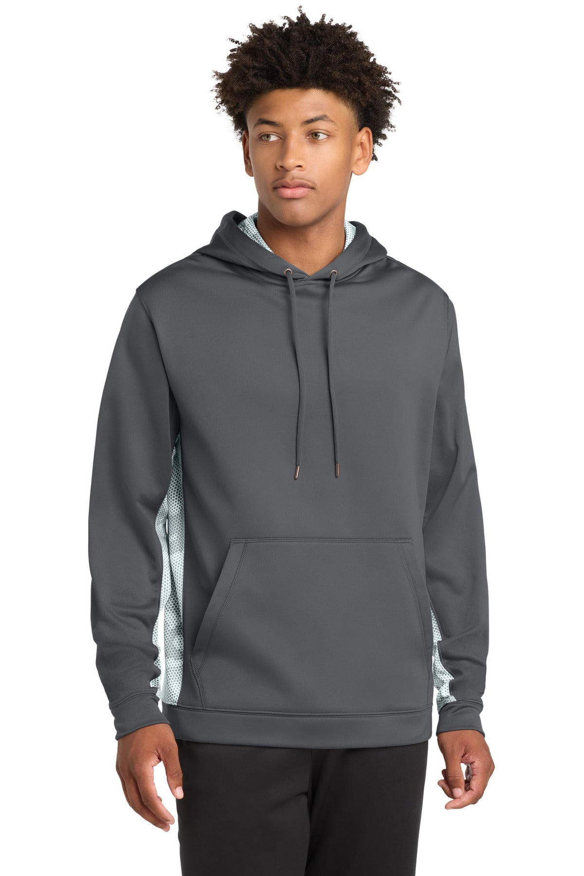 Sport-Tek ®  Sport-Wick ®  CamoHex Fleece Colorblock Hooded Pullover. ST239