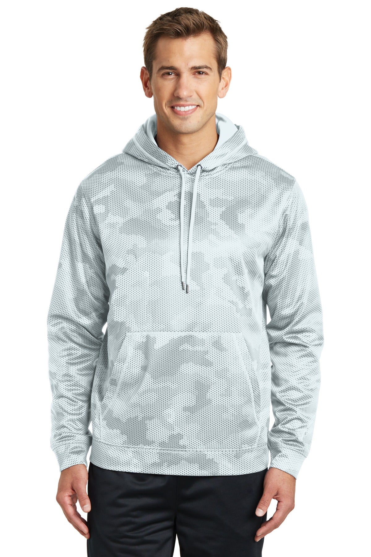 Sport-Tek ®  Sport-Wick ®  CamoHex Fleece Hooded Pullover. ST240
