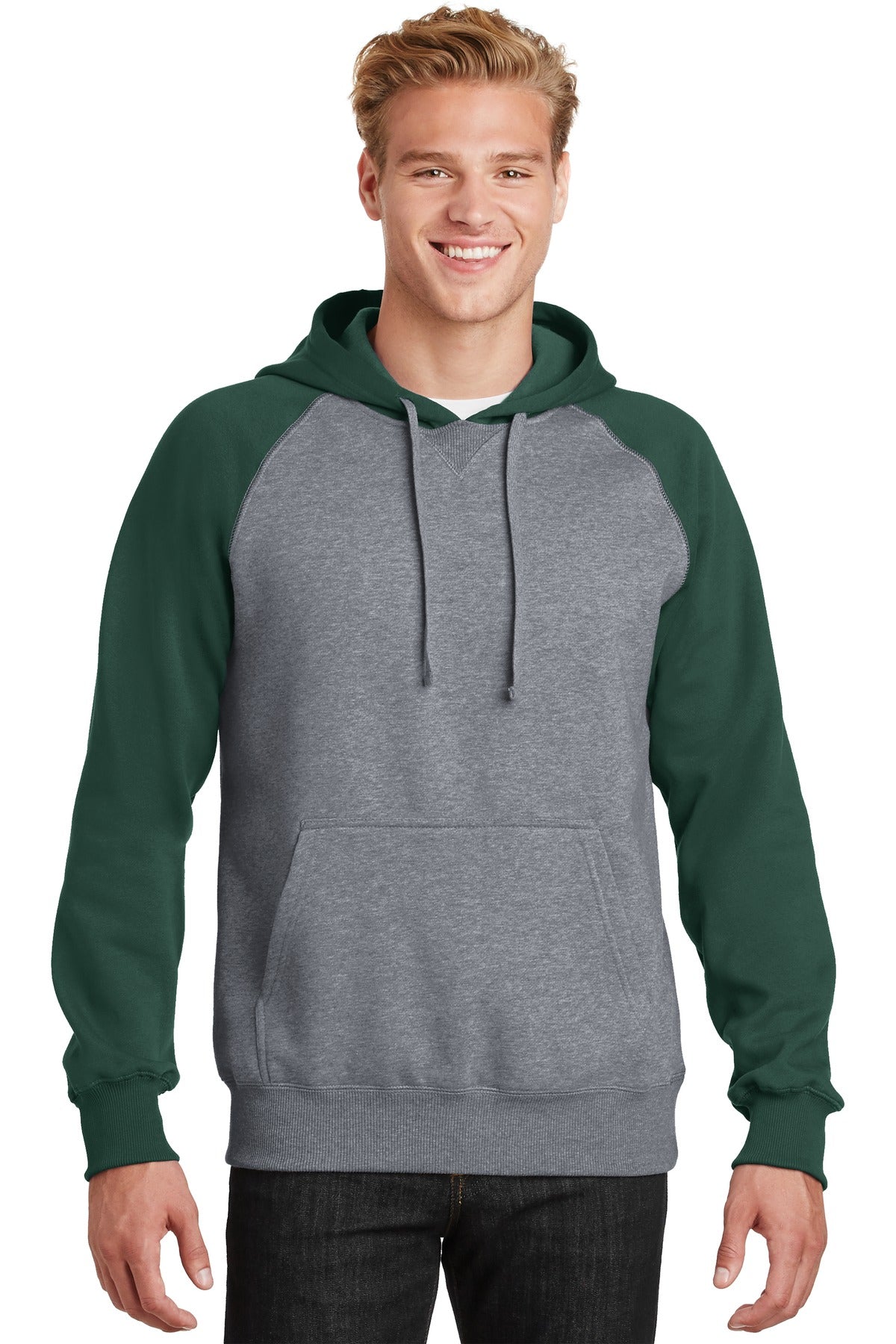 Sport-Tek ®  Raglan Colorblock Pullover Hooded Sweatshirt. ST267