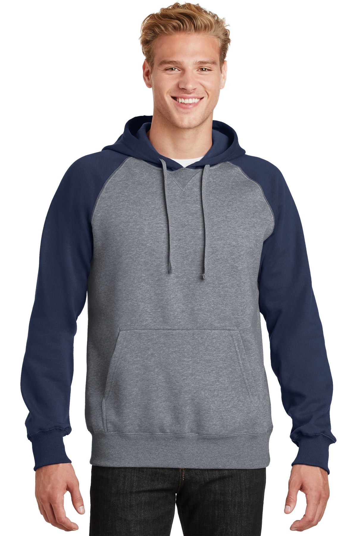 Sport-Tek ®  Raglan Colorblock Pullover Hooded Sweatshirt. ST267