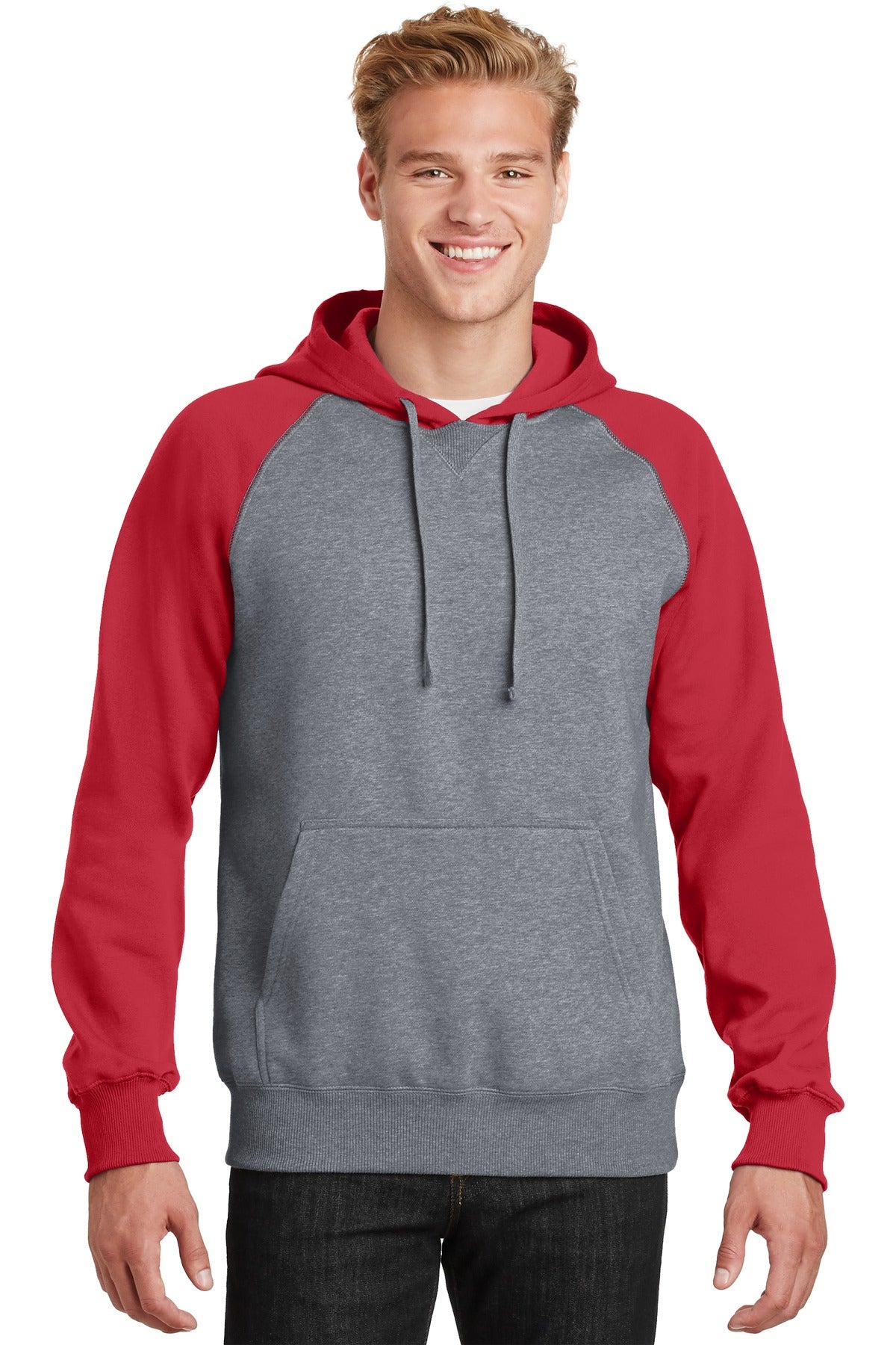 Sport-Tek ®  Raglan Colorblock Pullover Hooded Sweatshirt. ST267