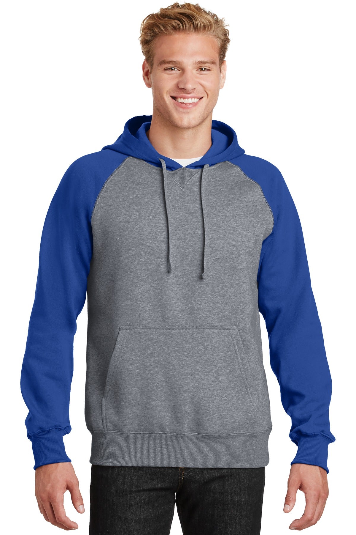 Sport-Tek ®  Raglan Colorblock Pullover Hooded Sweatshirt. ST267