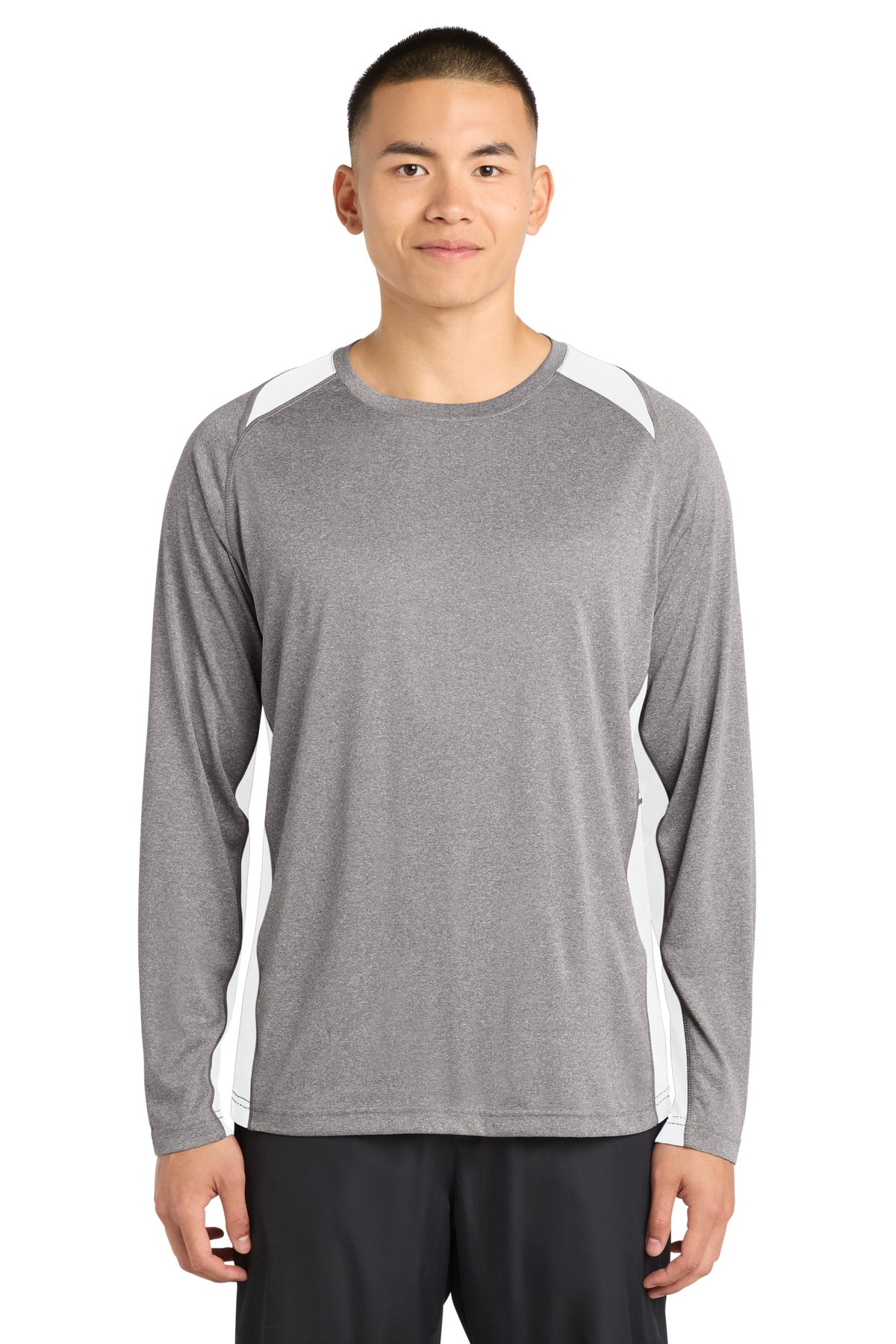 Sport-Tek ®  Long Sleeve Heather Colorblock Contender ™  Tee. ST361LS