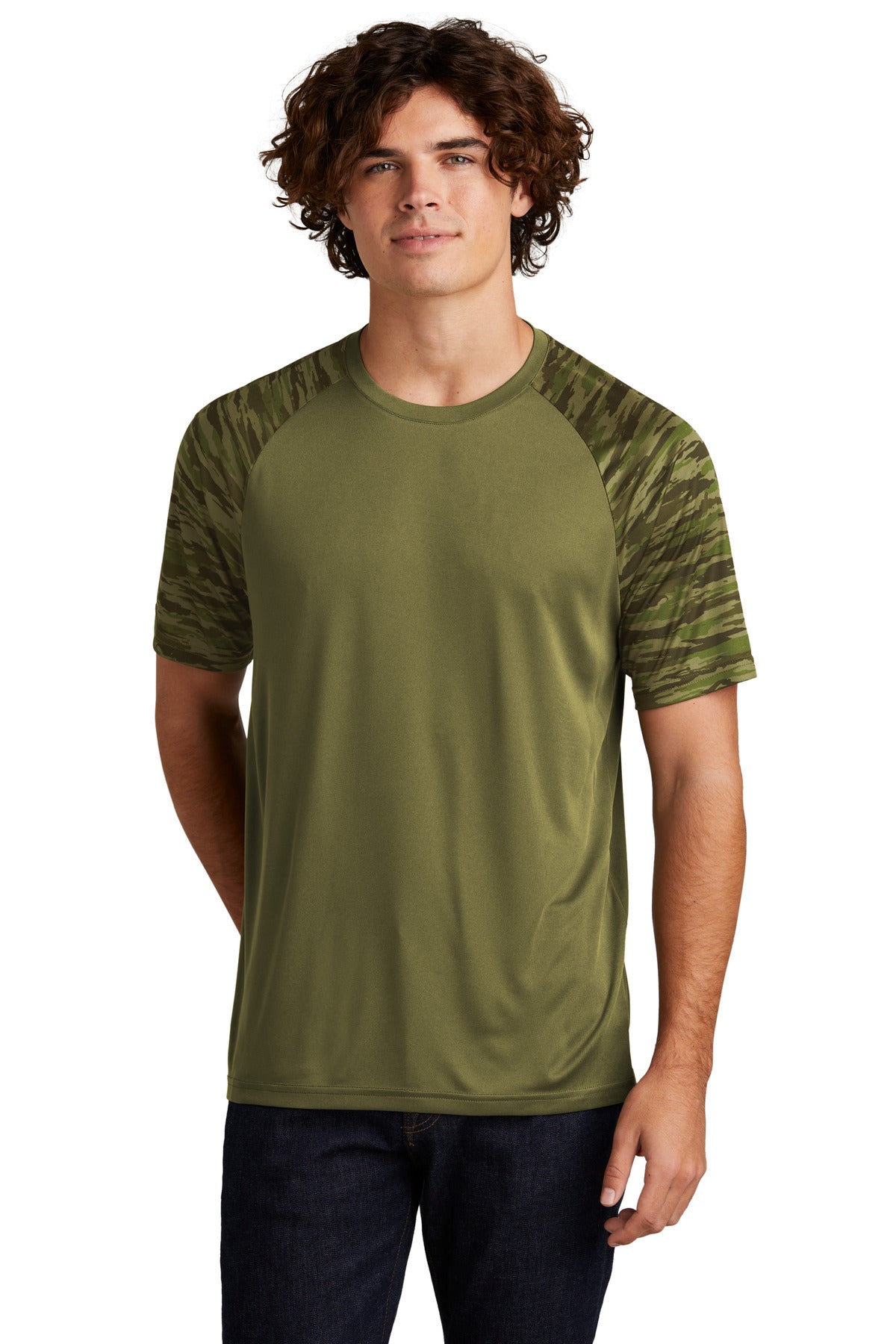 Sport-Tek ®  Drift Camo Colorblock Tee ST376