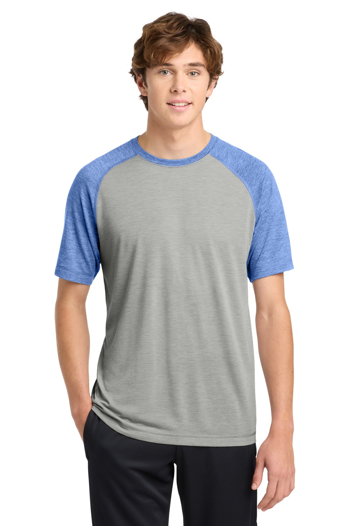Sport-Tek  ®  PosiCharge  ®  Tri-Blend Wicking Raglan Tee. ST400
