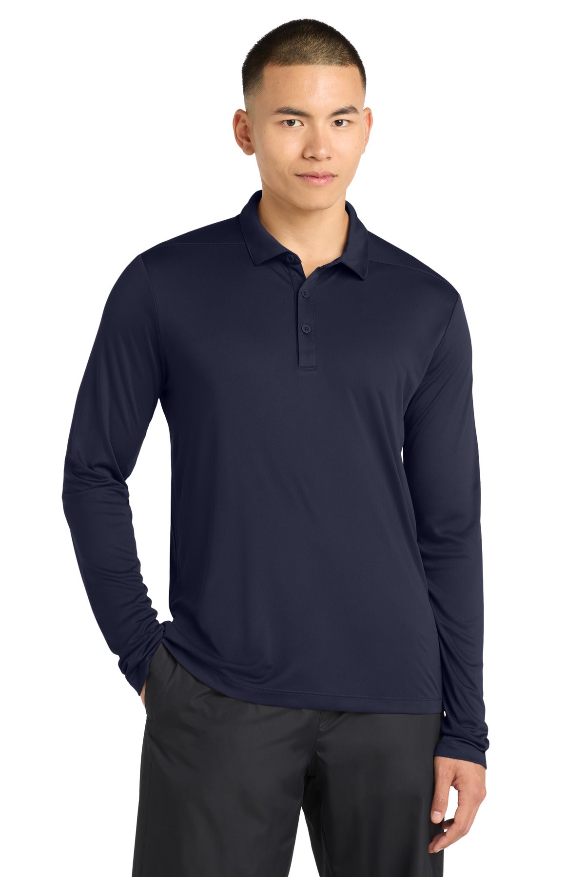 Sport-Tek  ®   Posi-UV ®   Pro Long Sleeve Polo. ST520LS