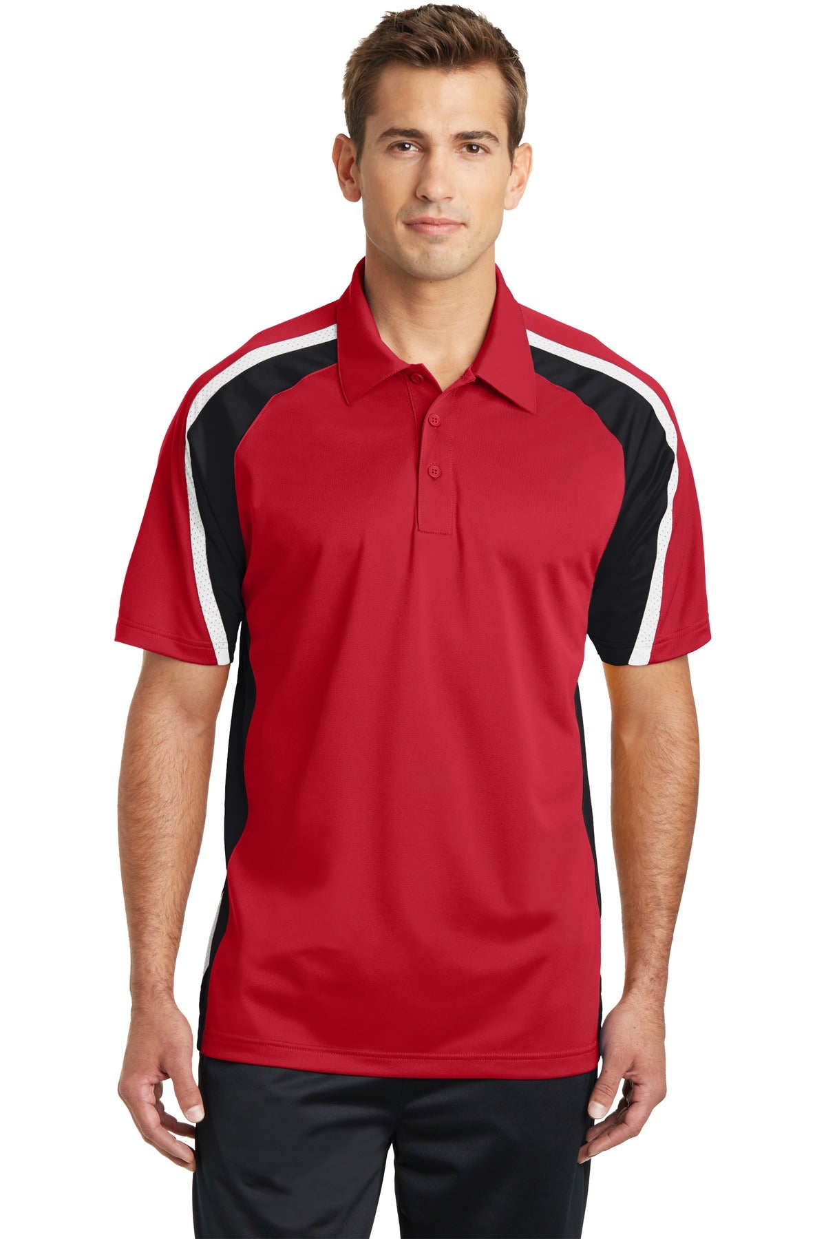 Sport-Tek ®  Tricolor Micropique Sport-Wick ®  Polo. ST654