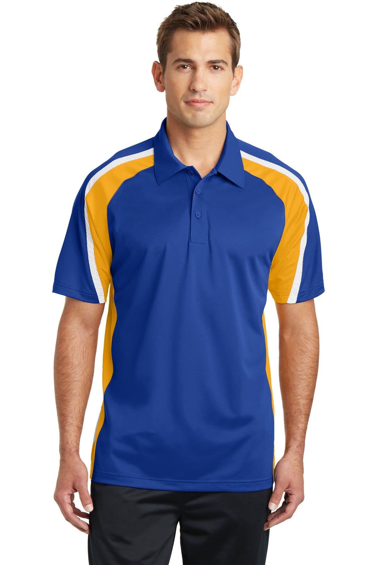 Sport-Tek ®  Tricolor Micropique Sport-Wick ®  Polo. ST654