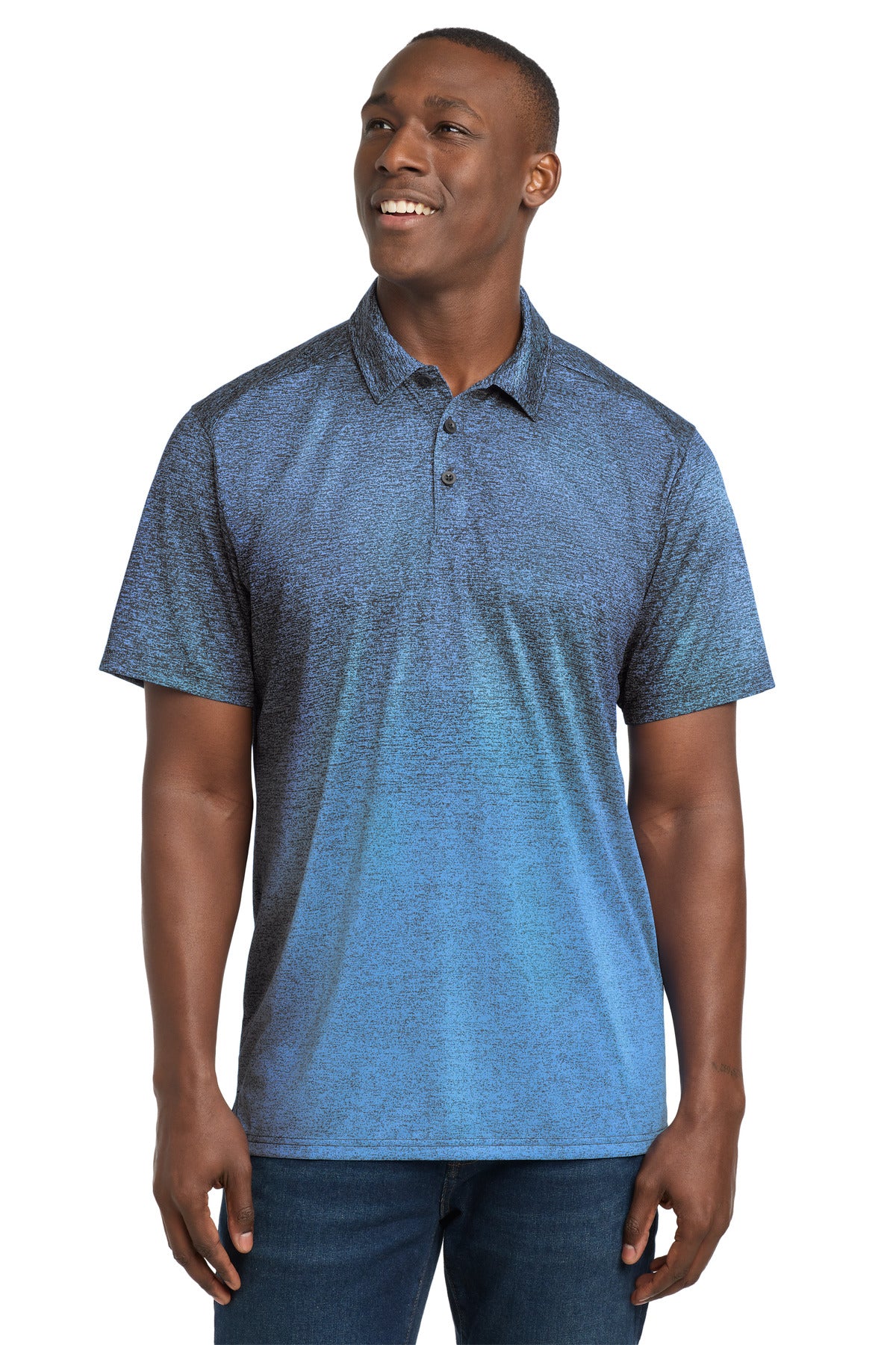 Sport-Tek  ®  Ombre Heather Polo. ST671