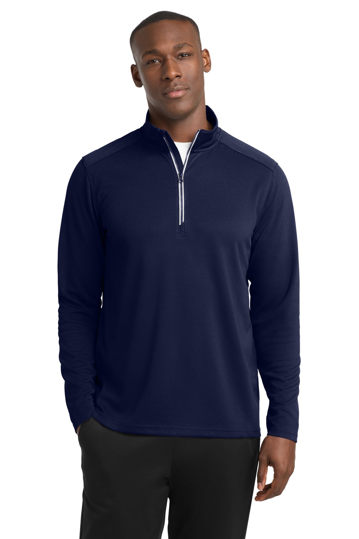 Sport-Tek ®  Sport-Wick ®  Textured 1/4-Zip Pullover.  ST860