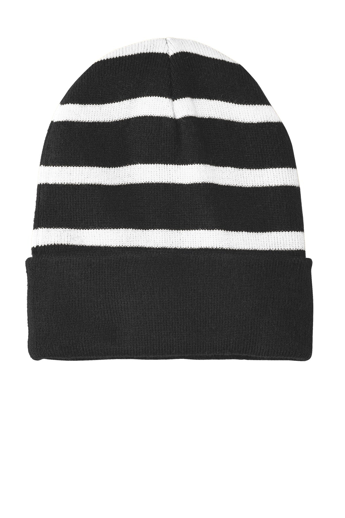Sport-Tek ®  Striped Beanie with Solid Band. STC31