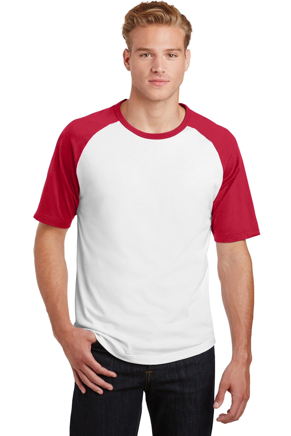 Sport-Tek ®  Short Sleeve Colorblock Raglan Jersey. T201