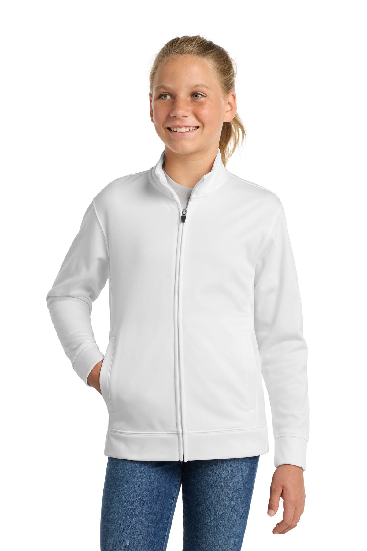 Sport-Tek ®  Youth Sport-Wick ®  Fleece Full-Zip Jacket.  YST241