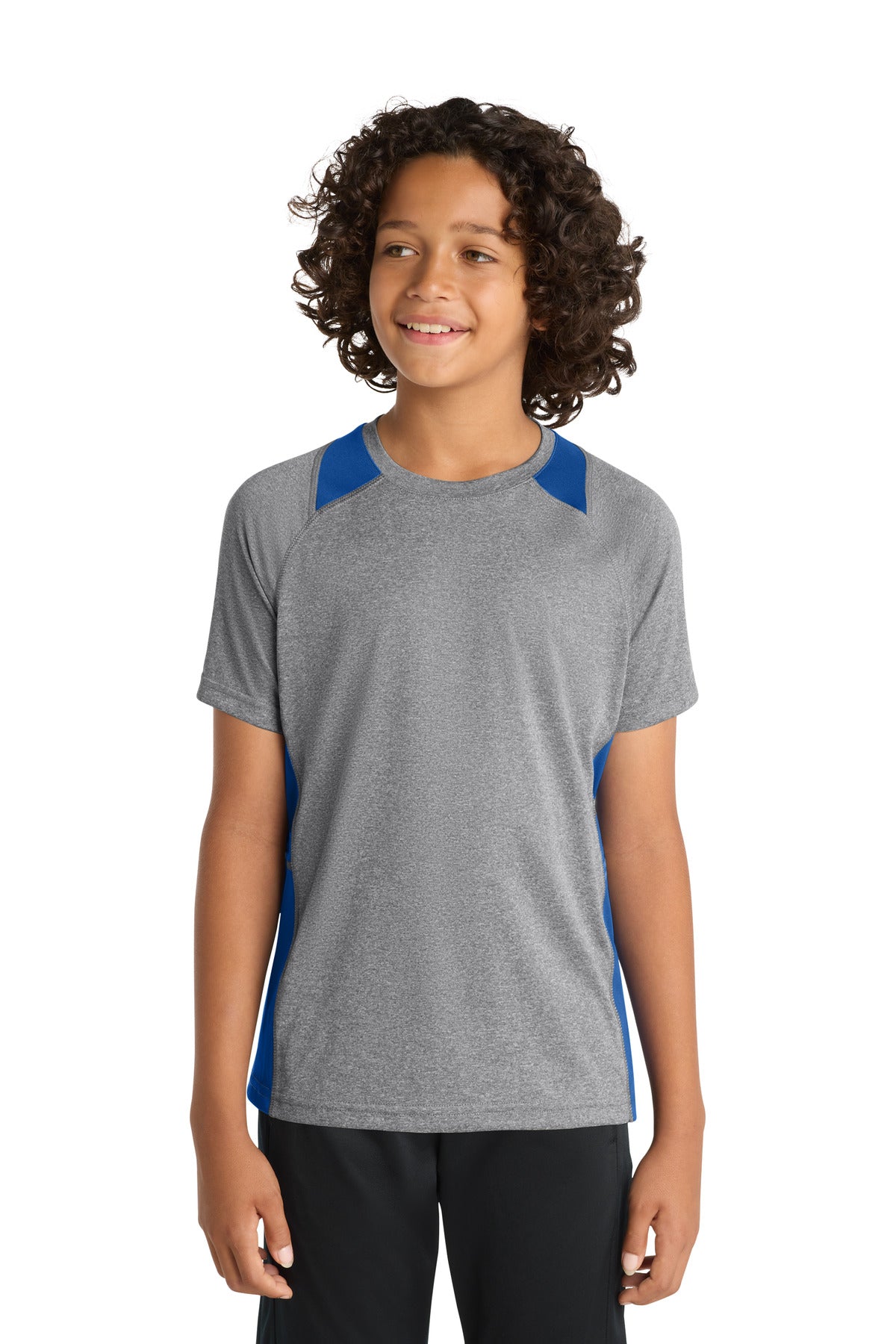 Sport-Tek ®  Youth Heather Colorblock Contender ™  Tee. YST361