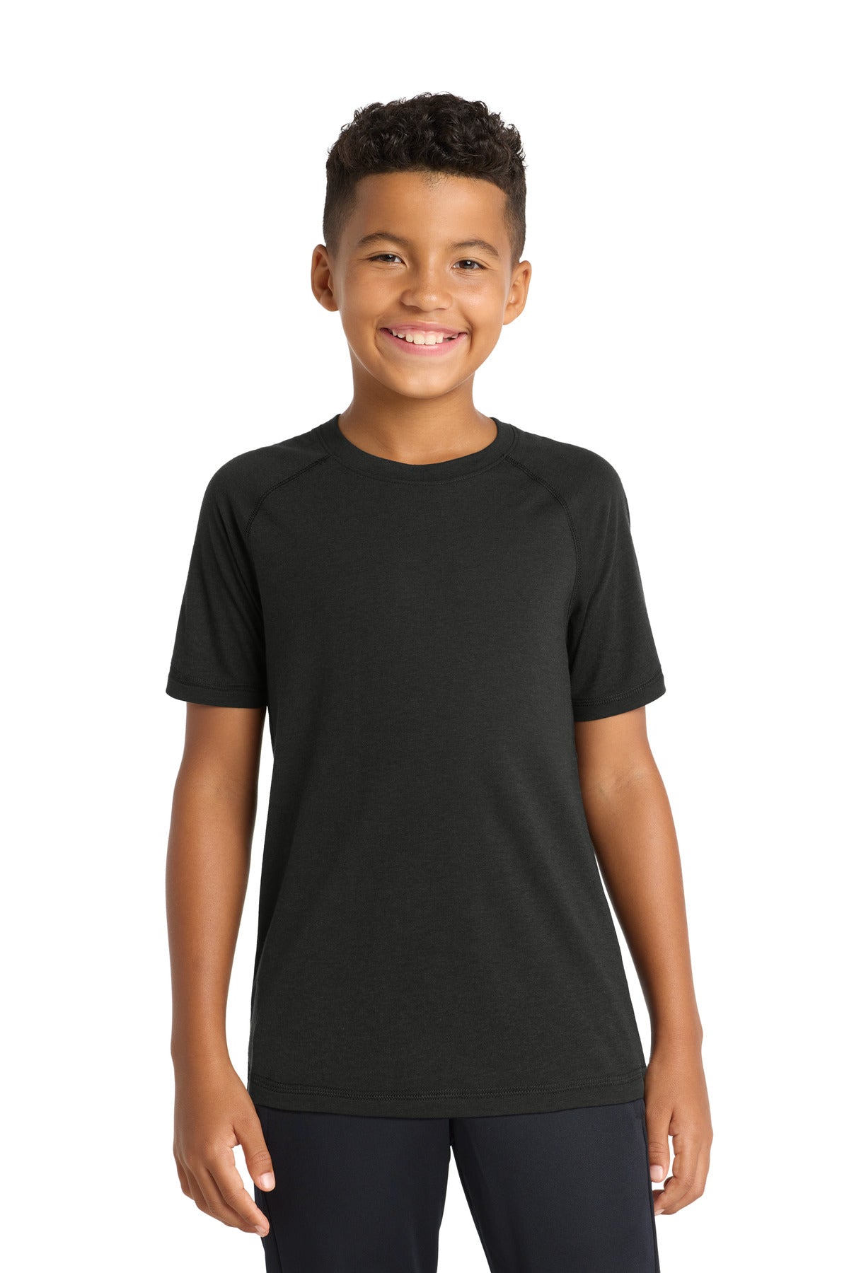 Sport-Tek  ®  Youth PosiCharge  ®  Tri-Blend Wicking Raglan Tee. YST400