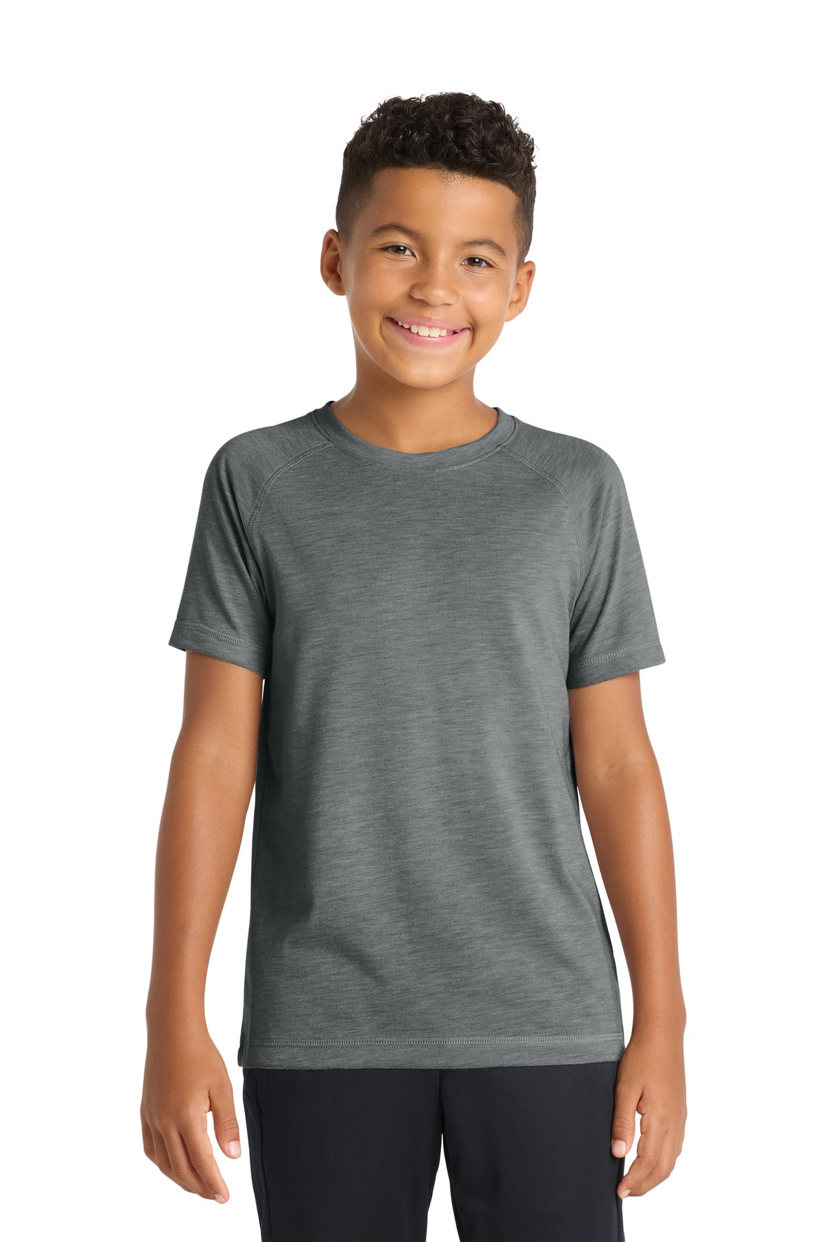 Sport-Tek  ®  Youth PosiCharge  ®  Tri-Blend Wicking Raglan Tee. YST400